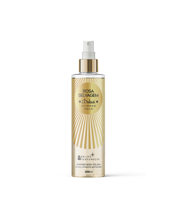 Body Splash Dubai Shimmer Creed Gold 200ml com Brilho Perolado
