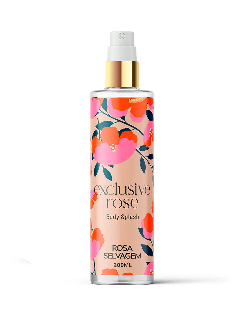 Frasco do Body Splash Exclusive Rose 200ml da Rosa Selvagem