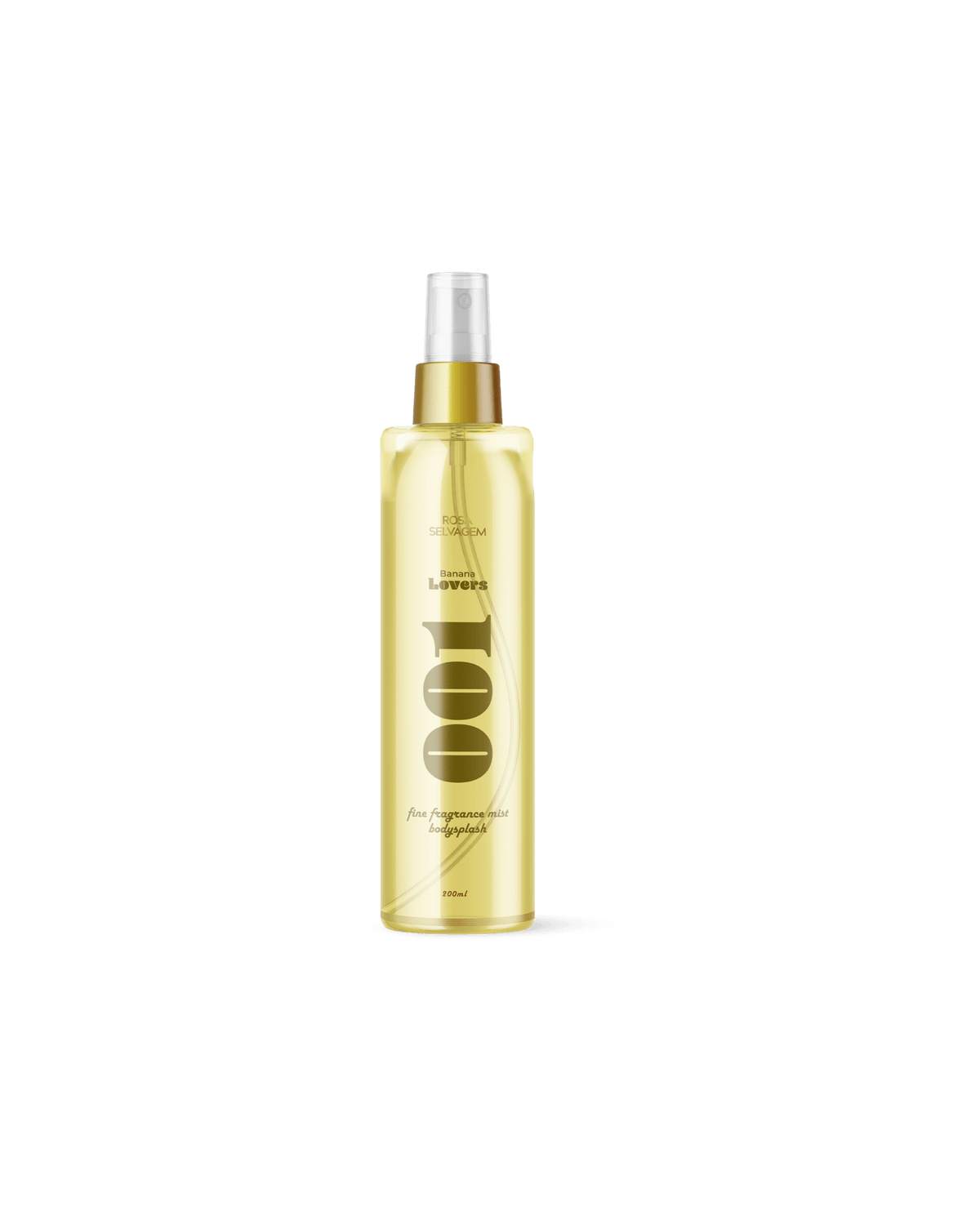 Frasco do Body Splash Rosa Lovers 200ml na fragrância 001 Banana