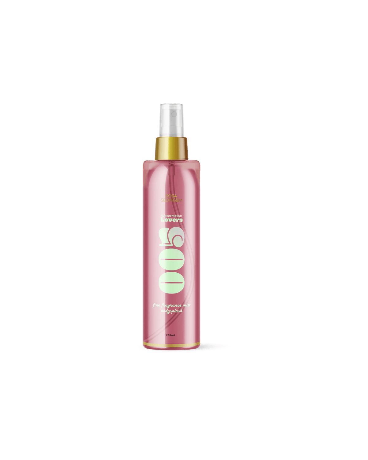 Frasco do Body Splash Rosa Lovers 200ml na fragrância 005 Melancia