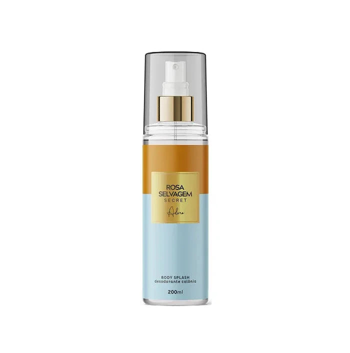 Frasco do Body Splash Secrets Adoro 200ml da Rosa Selvagem